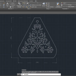 Diseño digital del farol artesanal para escalera